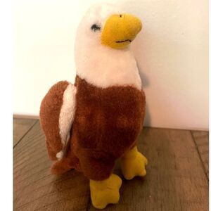 Nico Promotions Bald Eagle Bird Brown White Yellow Stuffed‎ Animal Plush